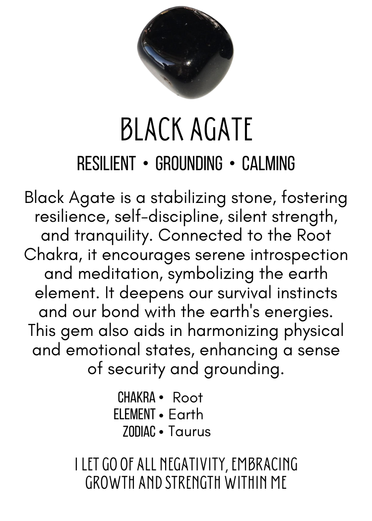 Black Agate Tumbled