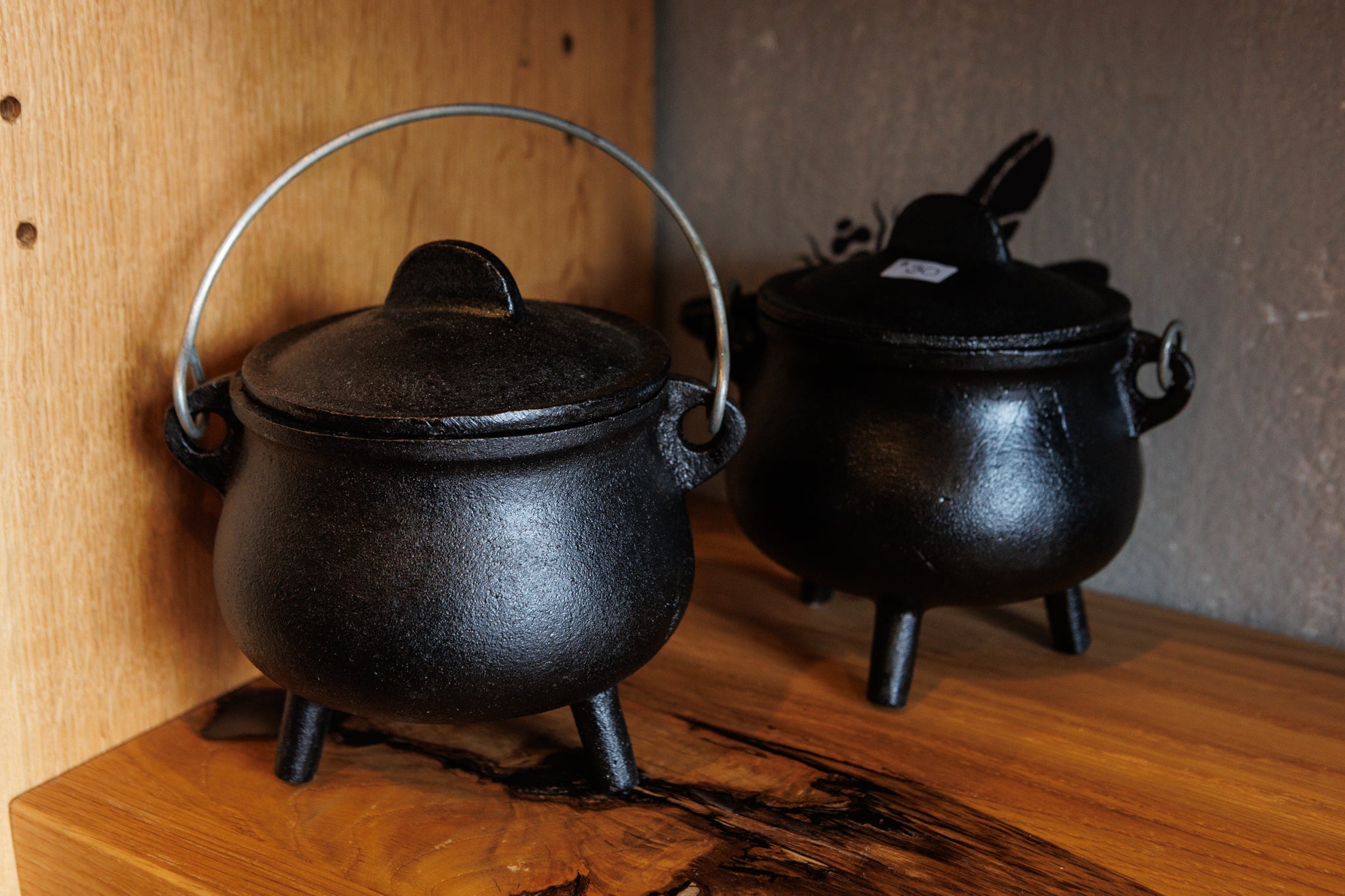 Black Cast Iron Cauldron 6"