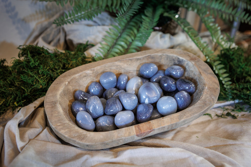 Blue Chalcedony Tumbled